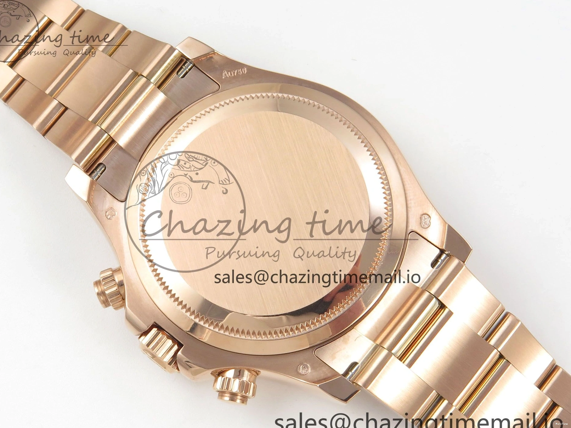 MiroTime 0130 WeatherProof Daytona 126505 RG Clean 1:1 Best Edition RG Champagne Stick Dial on RG Bracelet Super Clone DD 248